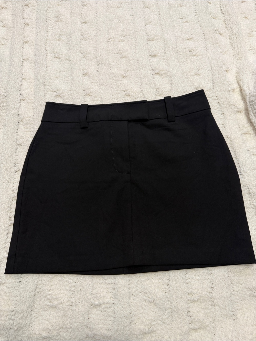 Sunday Best Black Mini Skirt with Belt Loops